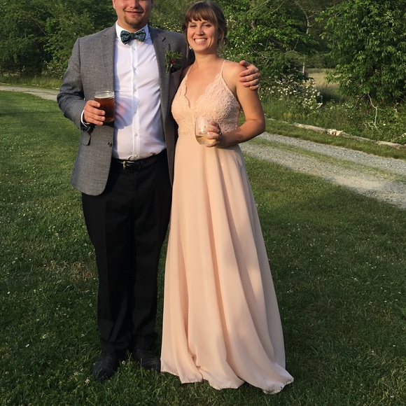 Lulus blush bridesmaids dress - Picture 4 of 4